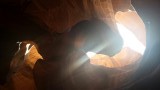 zonnestralen bij Antelope Canyon