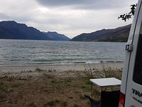 Ons uitzicht op de gratis camping