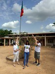 Saluting the flag for the last time