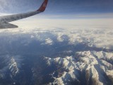 Vanuit het vliegtuig. Ik gok Zwitserland ofzo!