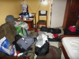 Onze hotelkamer