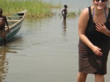 Kiddie in het meer