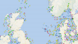Scheepvaartdrukte op de route