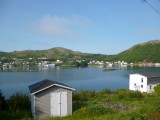 Zicht op baai vanuit haven
