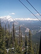 Vanuit de gondel,uitzicht op Banff