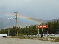 Met regenboog