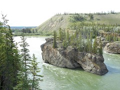 Five Finger Rapids vernauwing in Yukon River