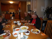 Bij Andy en Mary ribs eten