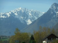 Besneeuwde toppen vanuit Le Cheylas