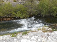 Stroomversnelling in rivier