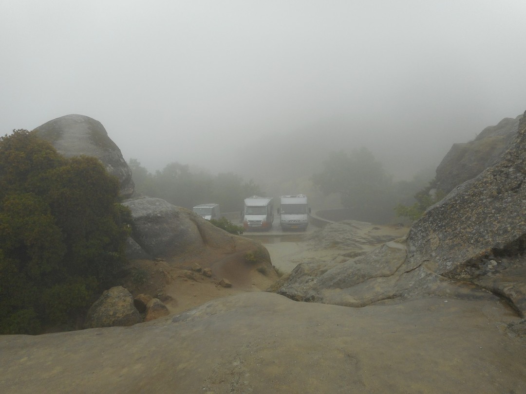 Meteora,mist en regen