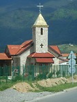 Kerkje met gouden dak in Blagoevgrad