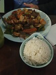 Eten bij de " Hot Wok "