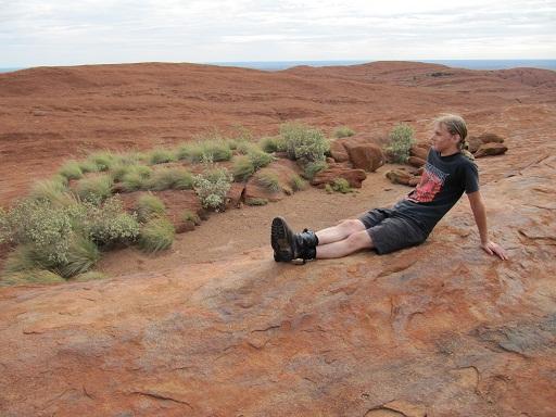 Op de top van Uluru