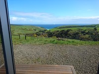 Uitzicht vanuit Kangaroo Beach Resort