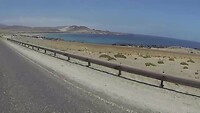 The dry coastline towards Llanos de Challe