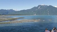 Waiting area for the second ferry Carretera Austral