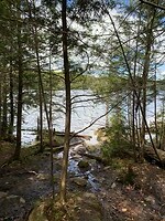 Beneden gekomen aan het Jack Lake