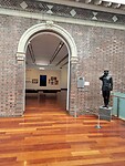 Mooie oude muur binnen in museum
