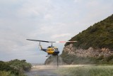 Begin van bestrijding bush fire langs Great Ocean Road