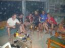 in the creek hut