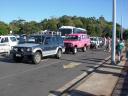 Opweg naar Fraser Island om 8.30 ( vroeg zat!!)