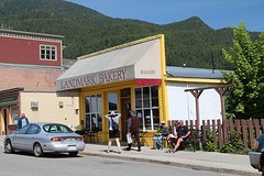 Typerend straatbeeld in Kaslo