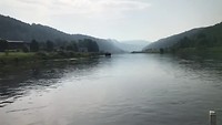 Uitzicht over de Elbe vanaf de pont