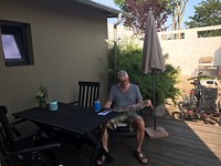 Kees op ons terras