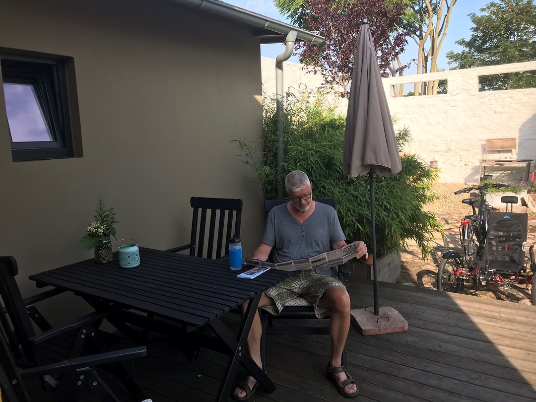 Kees op ons terras