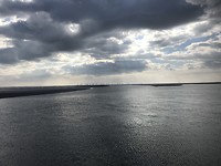 Zicht op Bremerhaven vanaf Burhave