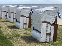 Strandstoelen in Wilhelmshaven