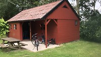Onze trekkershut op de camping