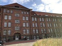 Gebouw van ons appartement in Emden