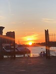Ondergaande zon in Dordrecht