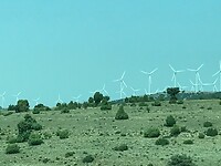 Vanuit de taxi het landschap van Aragon