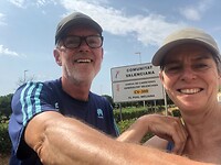 We fietsen de gemeente Valencia in