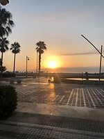 Zonsopkomst bij start fietstocht