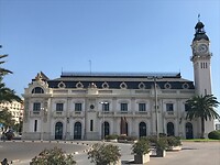 Het havengebouw van Valencia