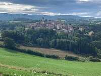 San Casciagno dei Bagni in het vroege ochtendlicht