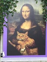 Grappige variatie op de Mona Lisa van Leonardo da Vinci