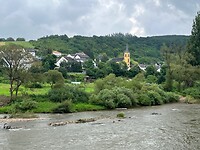 Kijkend naar Duitsland vanuit Luxemburg