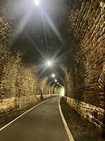 Mooie fietstunnel onderweg
