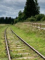 De spoorlijn langs de Vennbahn