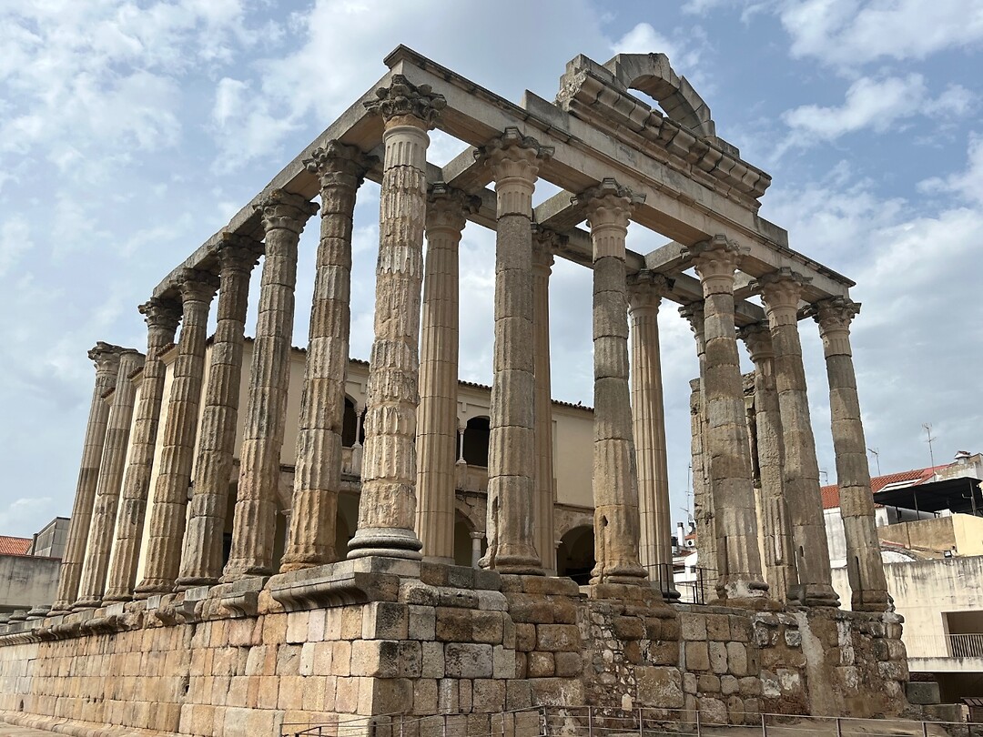 Romeinse tempel middenin Merida