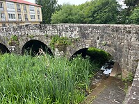 De Romeinse brug die ‘under construction’ was waardoor we om zouden moeten fietsen