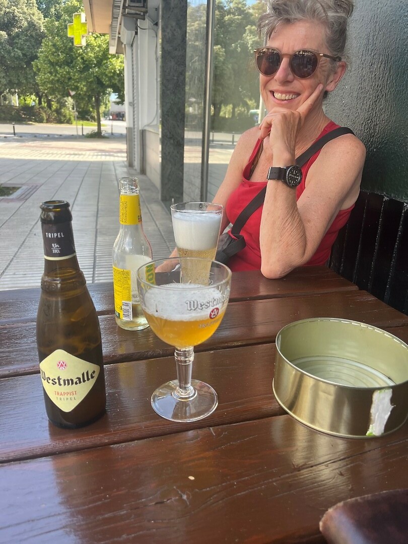 Kees met zijn gewenste Westmalle Tripel