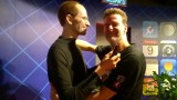 Met vriend Steve Jobs
