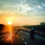 De dag begint met een mooie zonsopgang