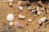 Schatten op het strand